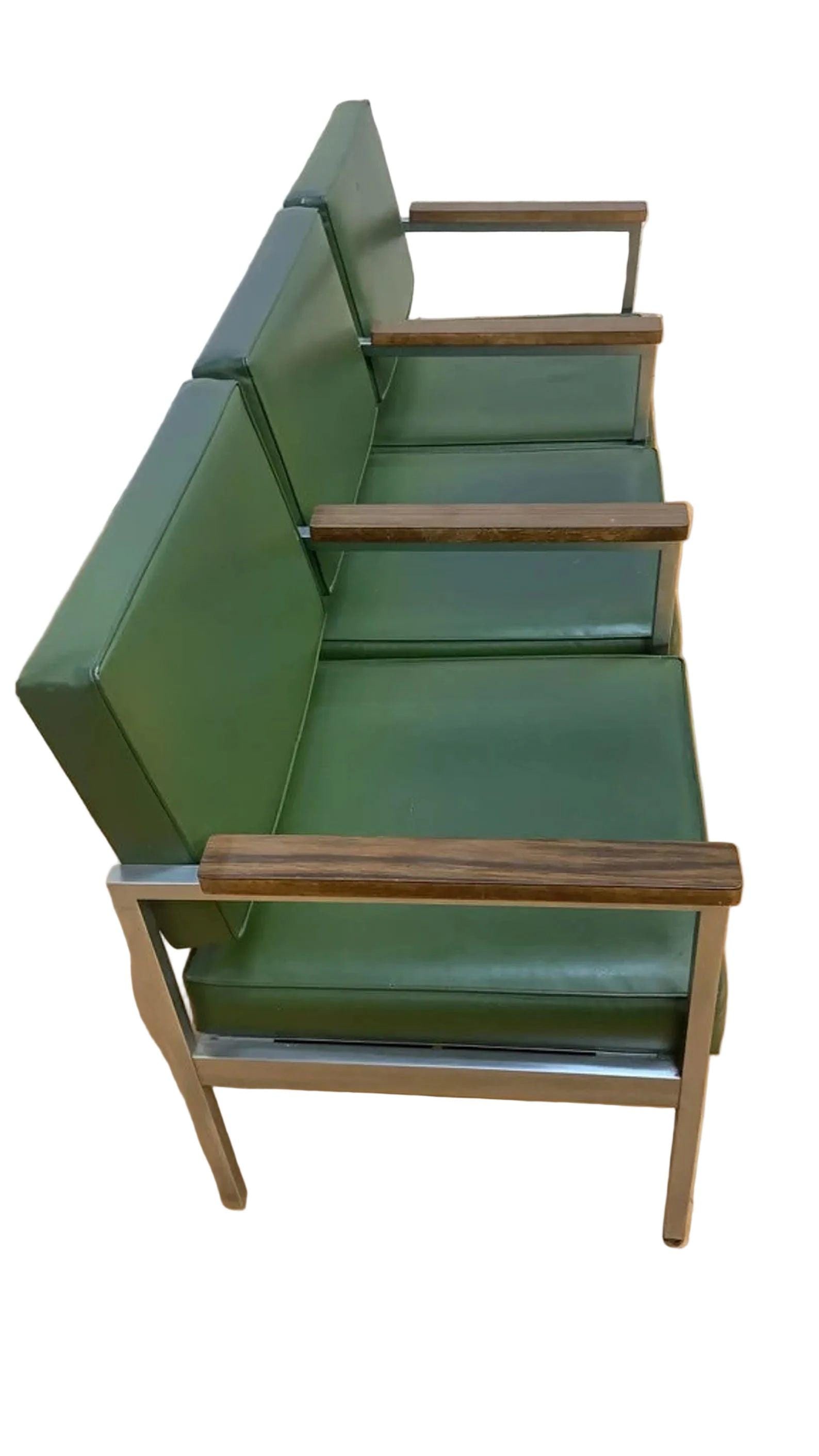 MCM Knoll Style Bench in Green - 5