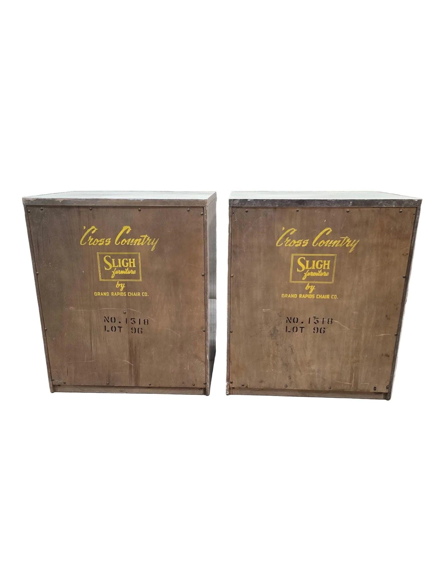 MCM Driftwood Nightstand by Sligh Cross Country Collection - Pair - 6