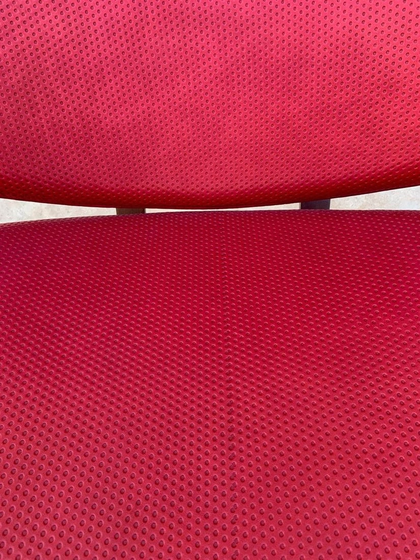 MCM Corona Chair by Poul M. Volther Newly Upholstered in Embossed Red Leather - 7