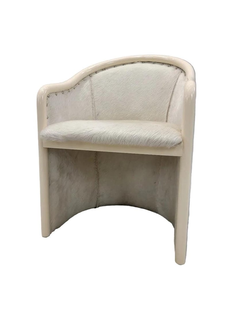 Vintage Italian Barrel Back Occasional Chair by Tonon Newly Reupholstered - 6