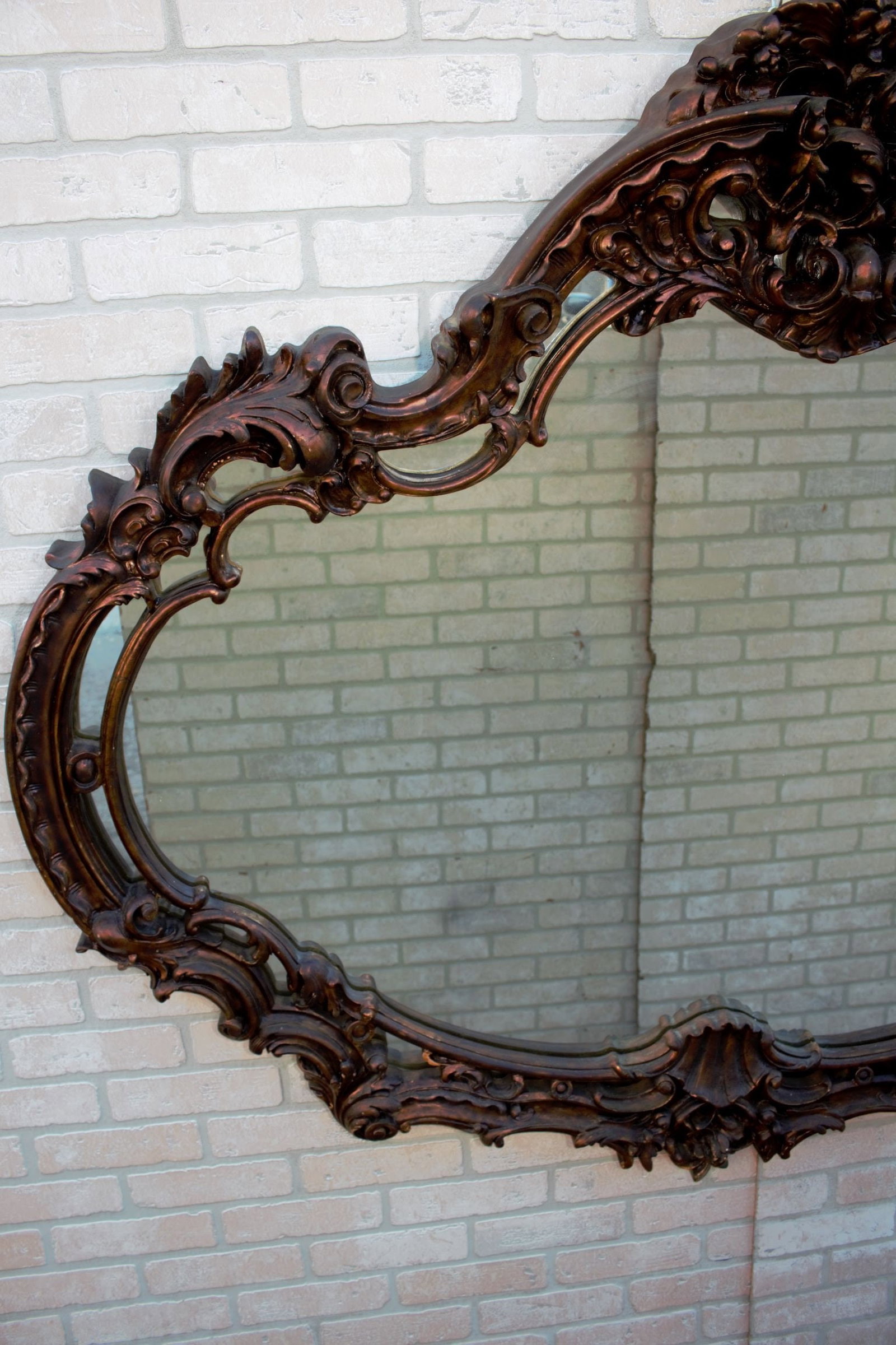 Vintage Italian Ornate Wall Mirror - 7