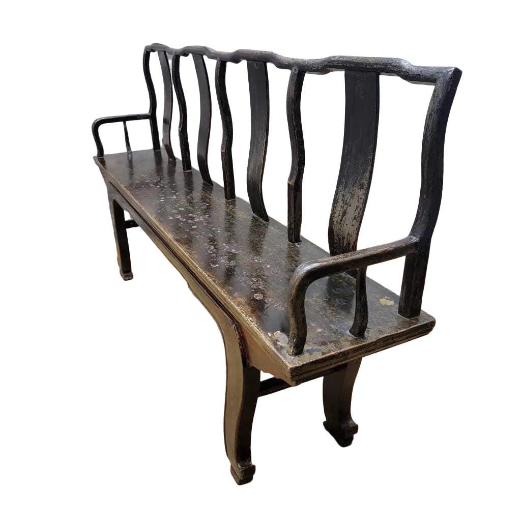 Vintage Shanxi Province Elm Bench - 4