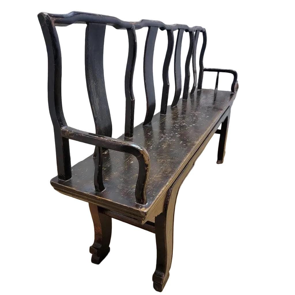 Vintage Shanxi Province Elm Bench - 5