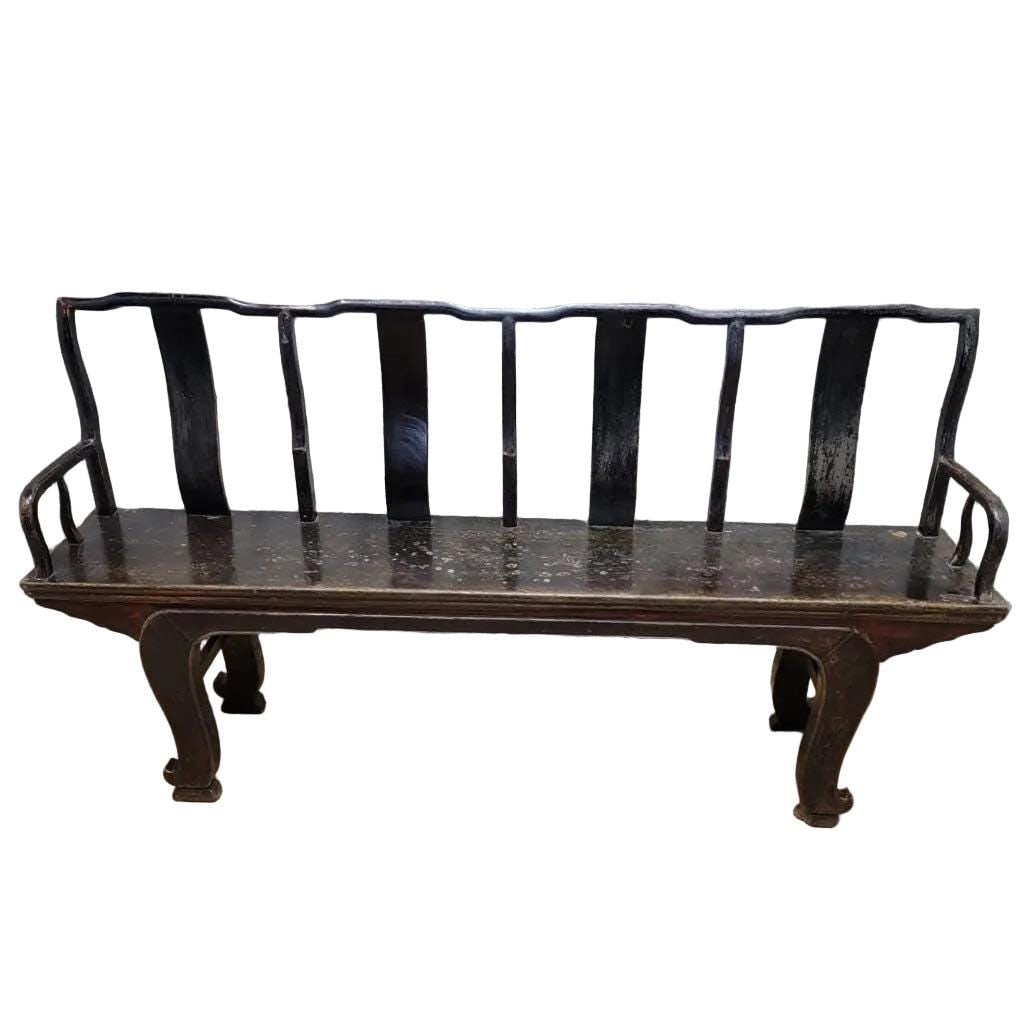 Vintage Shanxi Province Elm Bench - 6