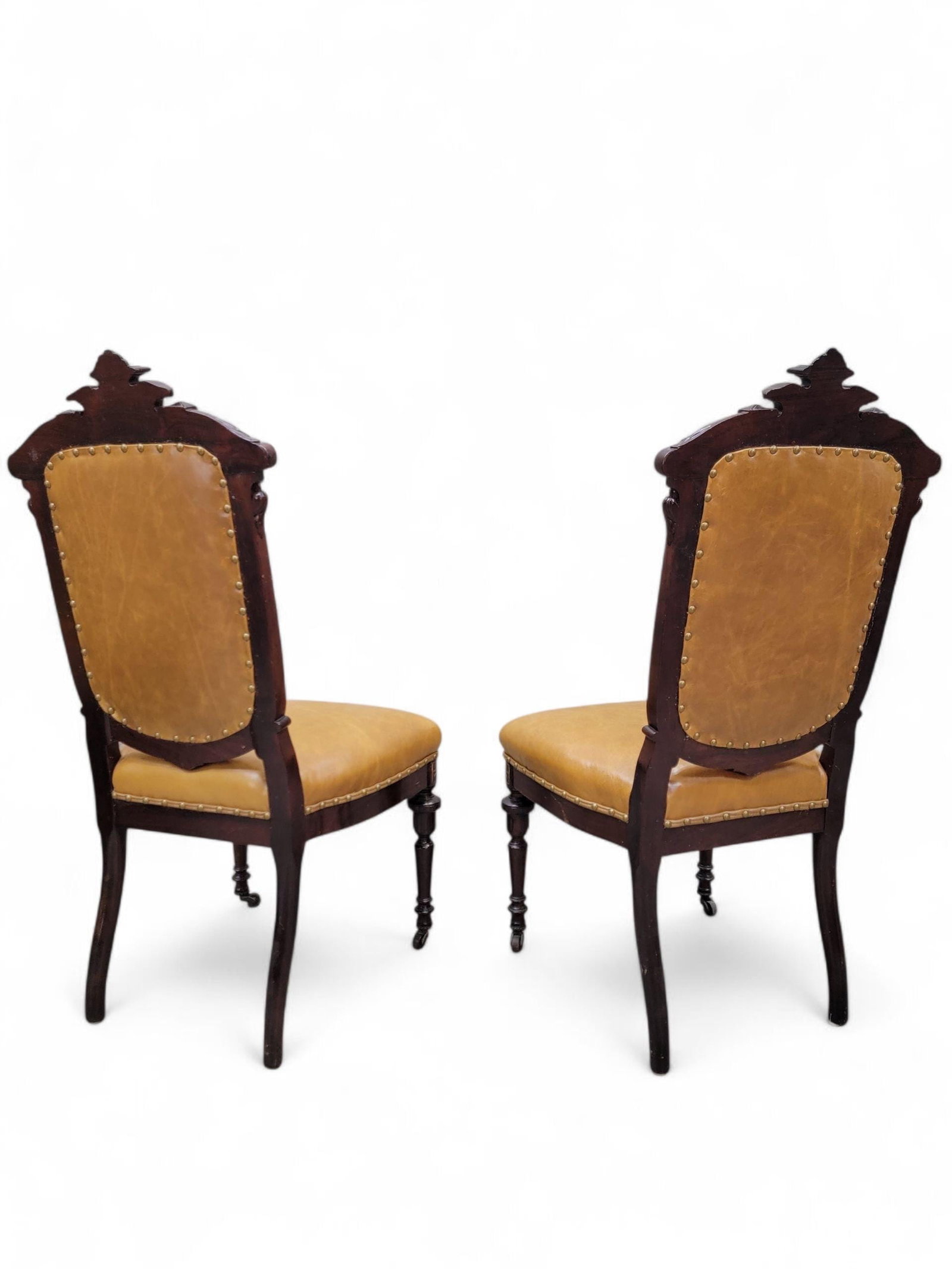Antique French Regency Style Rosewood Parlor Set Newly Reupholstered - 4 - 4