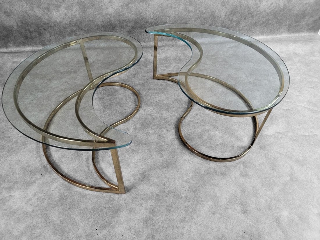 MCM Milo Baughman Style Ying/Yang Tables for DIA - 5