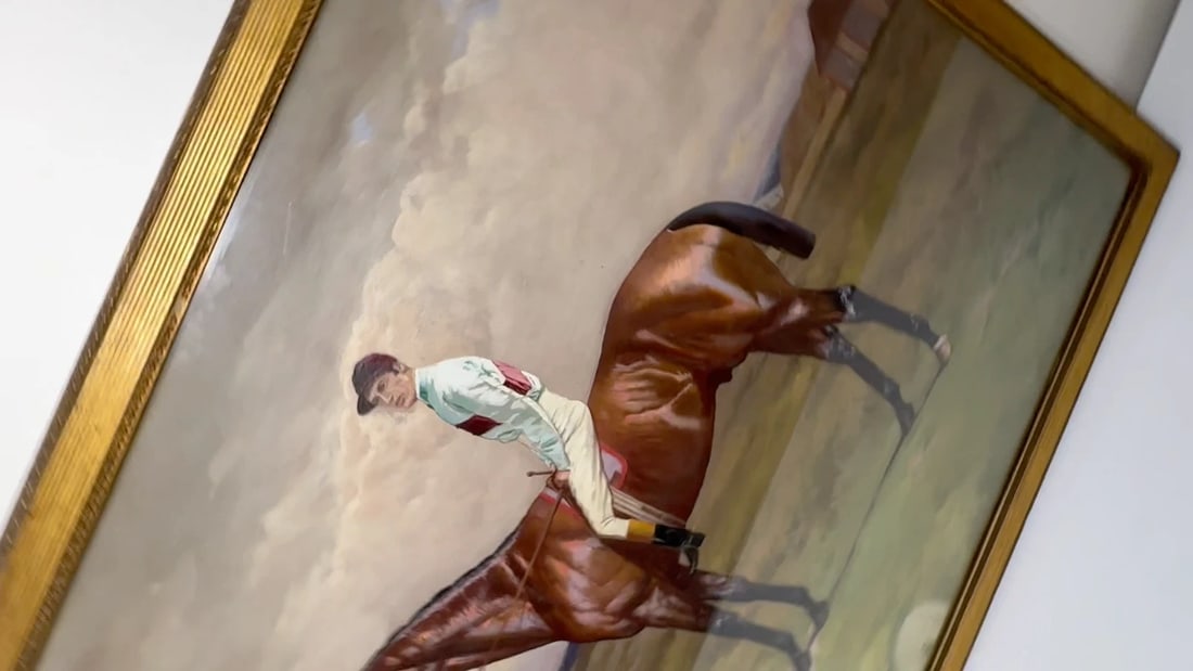 19th Century Oil Painting Derby Winner Horse Melton & Jockey Fred Archer Up - 2