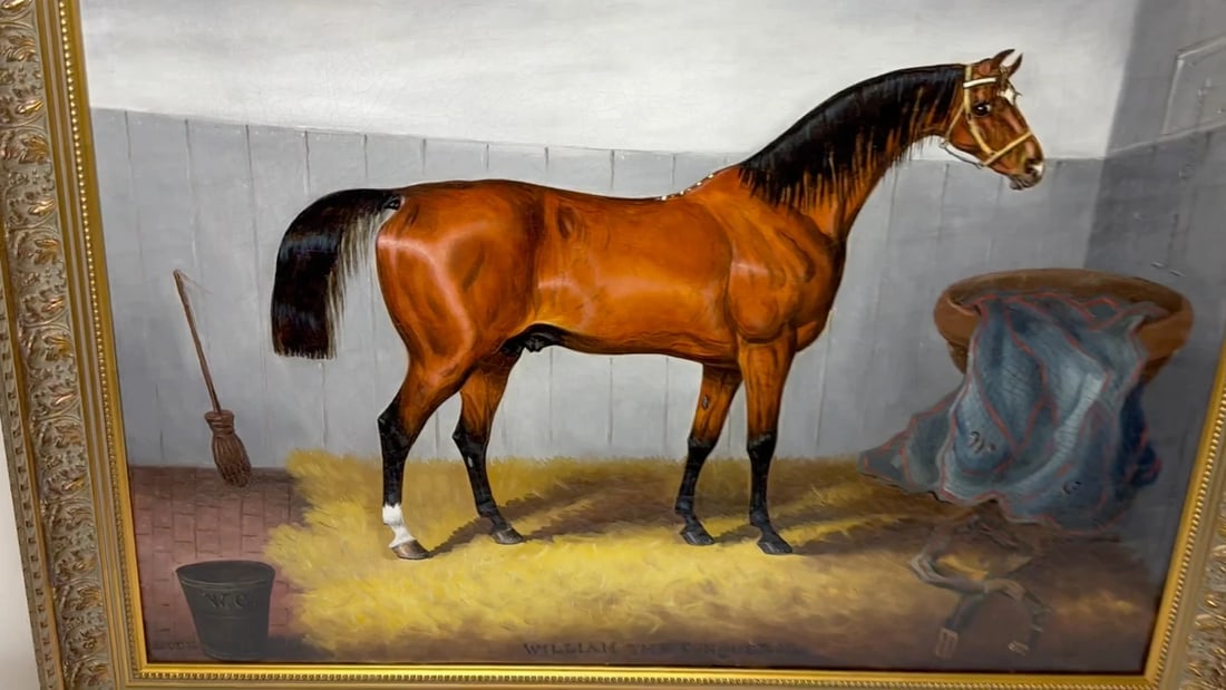 Equine Oil Painting Horse Portrait William The Conqueror by Samuel Spode C1840 - 2