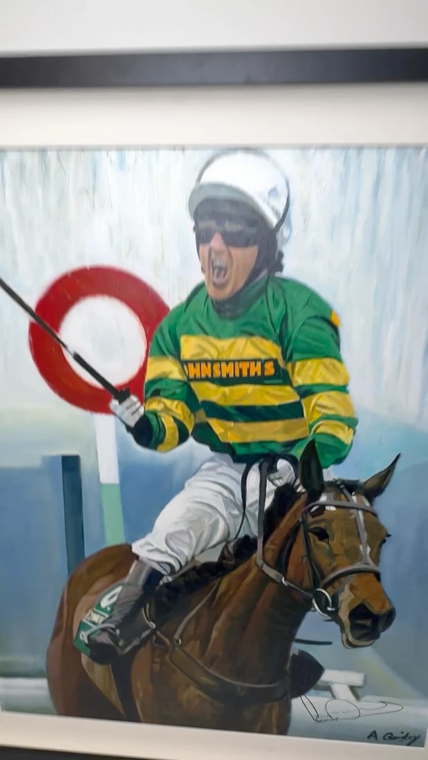 Oil Painting Grand National Winner No 6 Don't Push It 2010 Jockey A P McCoy Up - 2