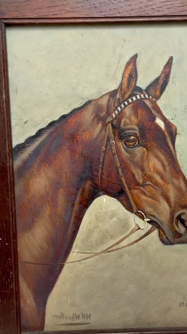 Equine Portrait of Champion Racehorse Craig an Eran by Walter Herbert Wheeler - 2