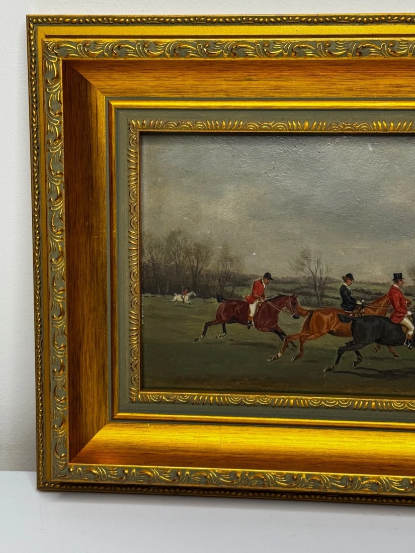 Victorian Oil Painting C1880 Full Cry (The Berkeley Hunt) By Charles Faulkner - 11