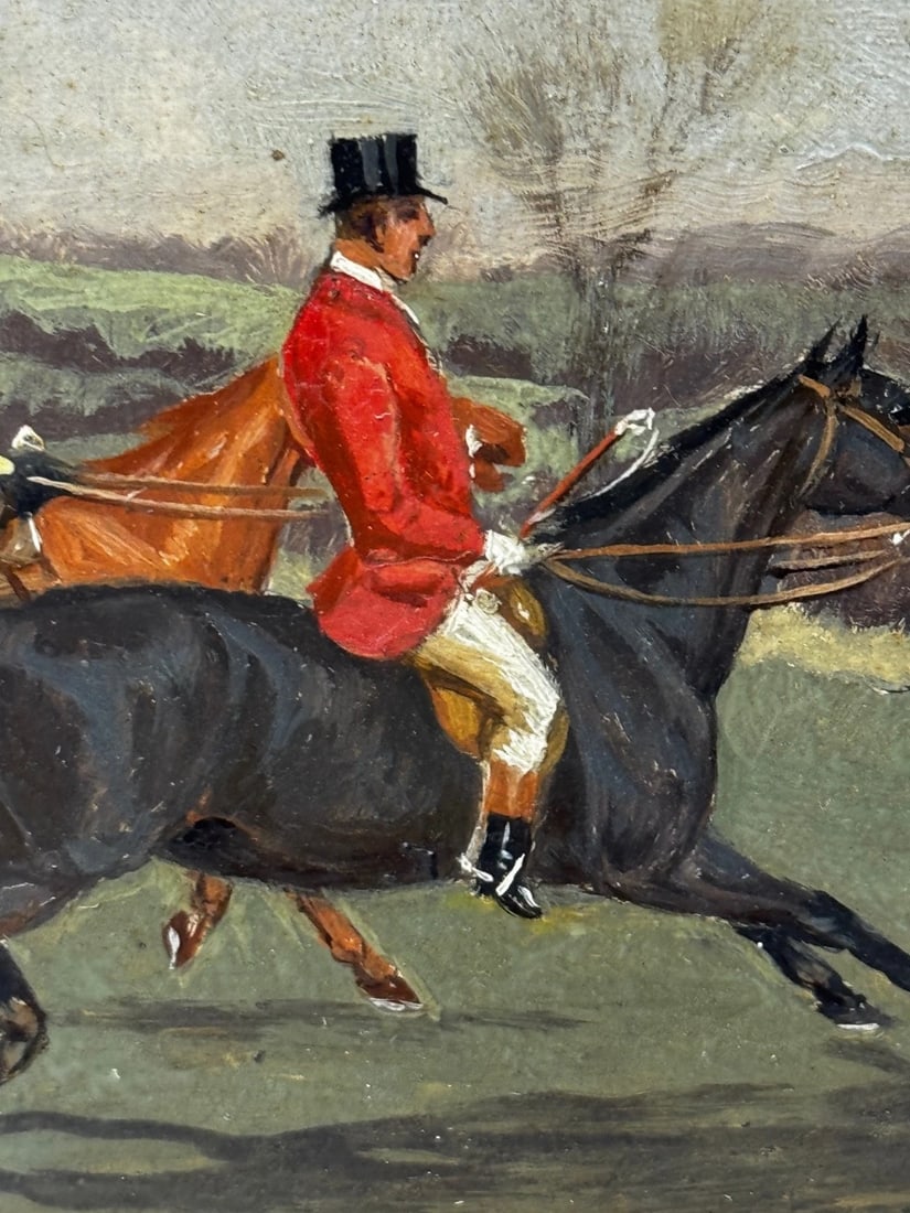 Victorian Oil Painting C1880 Full Cry (The Berkeley Hunt) By Charles Faulkner - 15