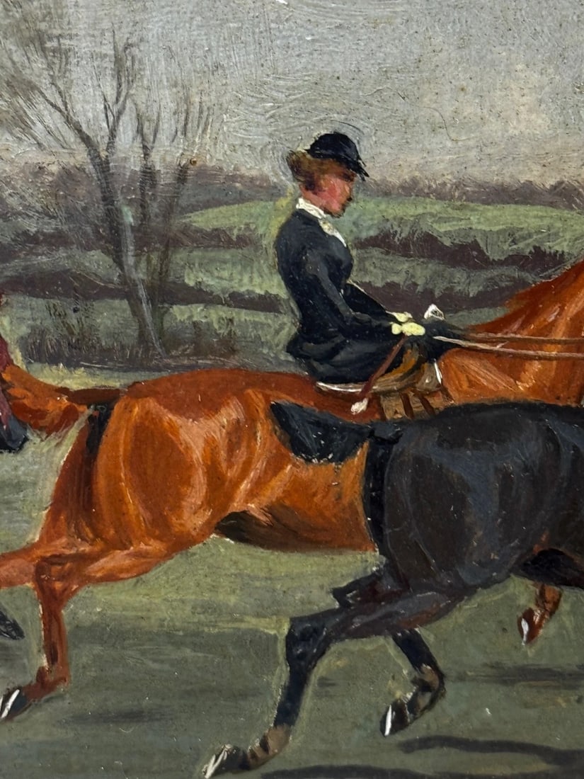 Victorian Oil Painting C1880 Full Cry (The Berkeley Hunt) By Charles Faulkner - 16