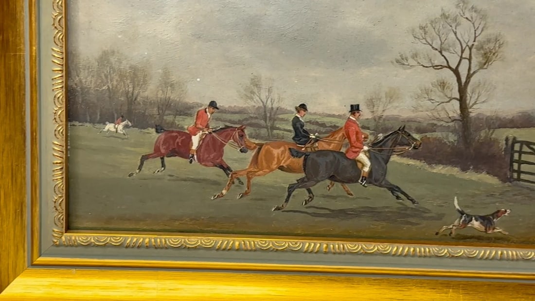 Victorian Oil Painting C1880 Full Cry (The Berkeley Hunt) By Charles Faulkner - 2