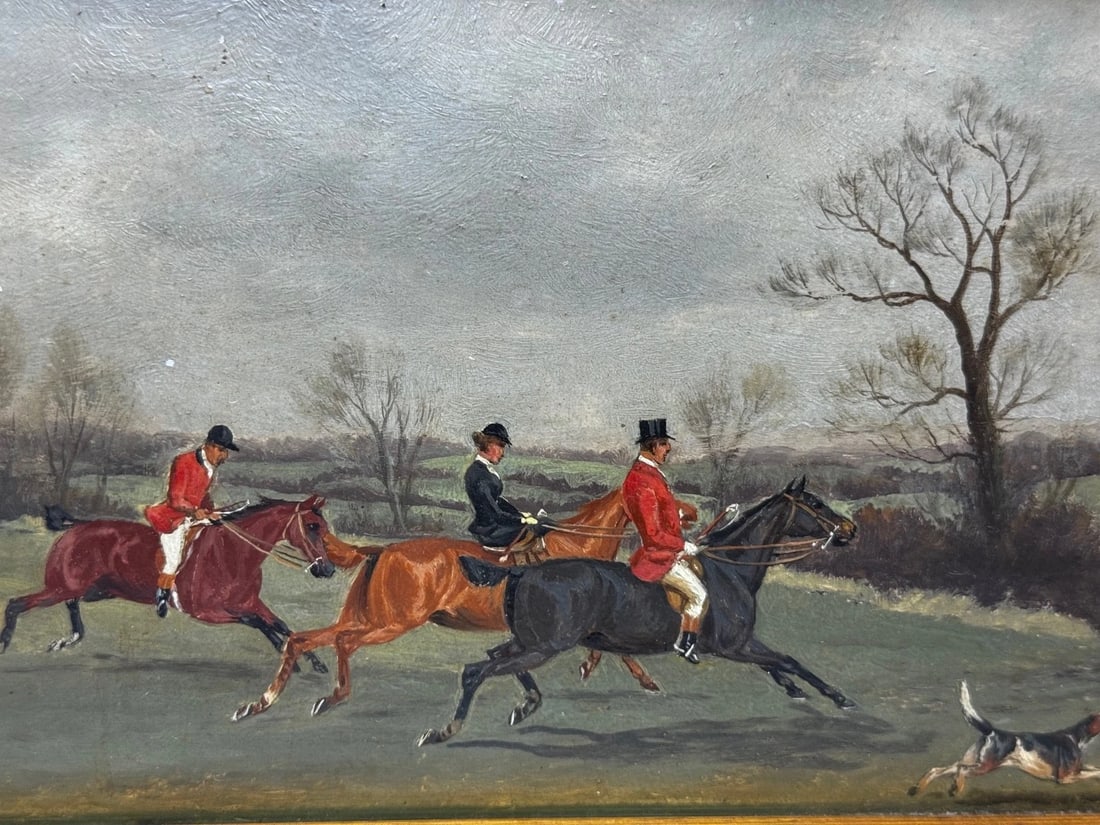 Victorian Oil Painting C1880 Full Cry (The Berkeley Hunt) By Charles Faulkner - 4