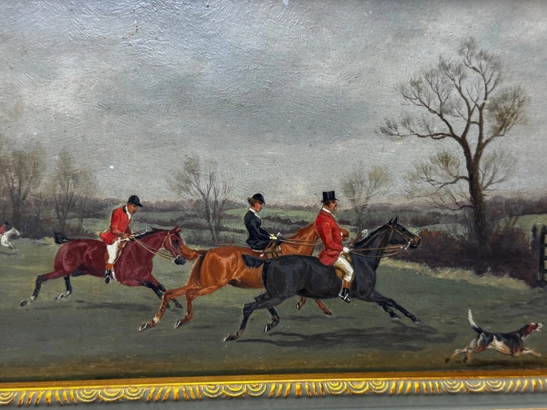 Victorian Oil Painting C1880 Full Cry (The Berkeley Hunt) By Charles Faulkner - 5