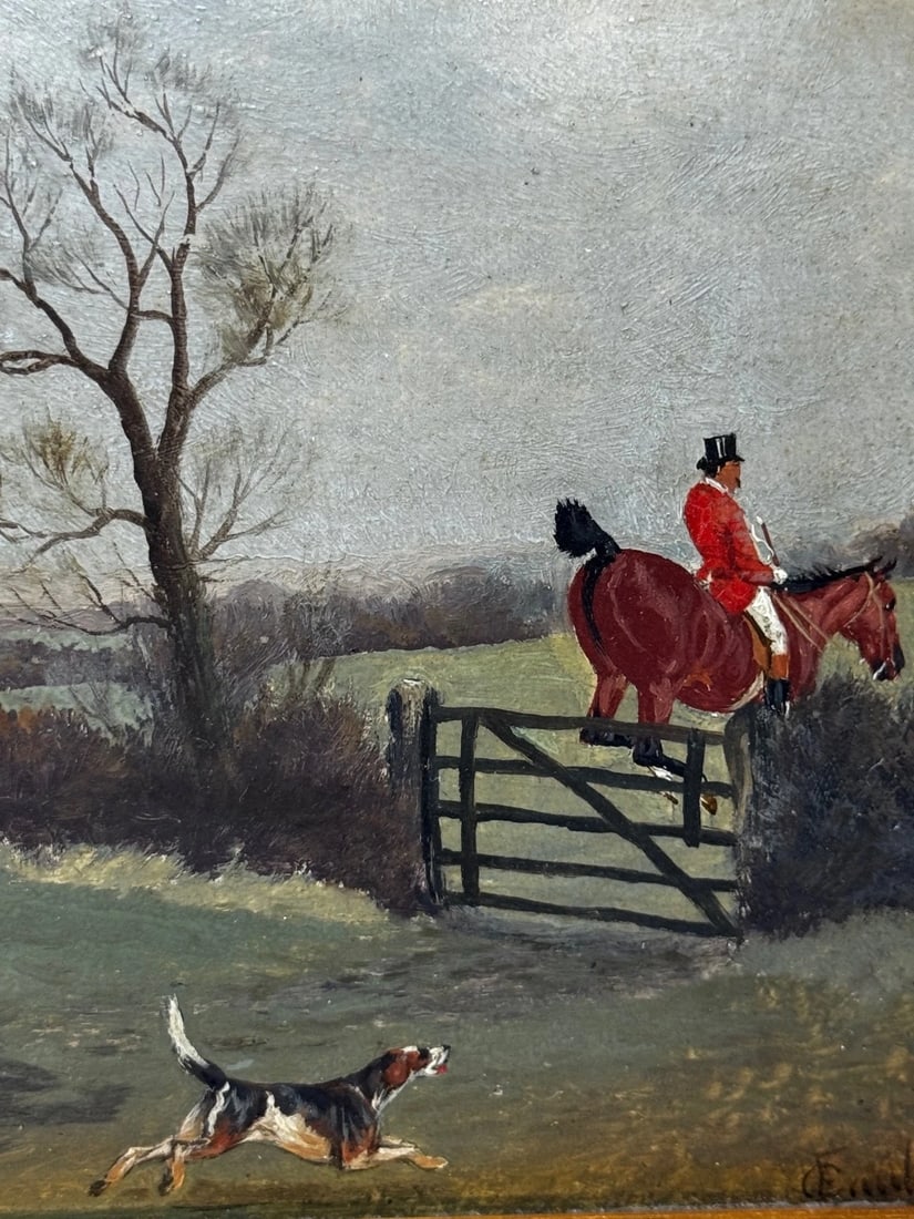 Victorian Oil Painting C1880 Full Cry (The Berkeley Hunt) By Charles Faulkner - 6