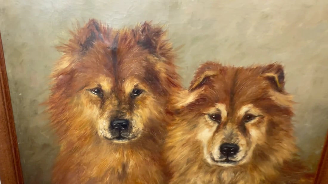 Painting Général Symon & Ping-Ching Two Chinese Chow Chow Dogs By Zilia Klias - 2