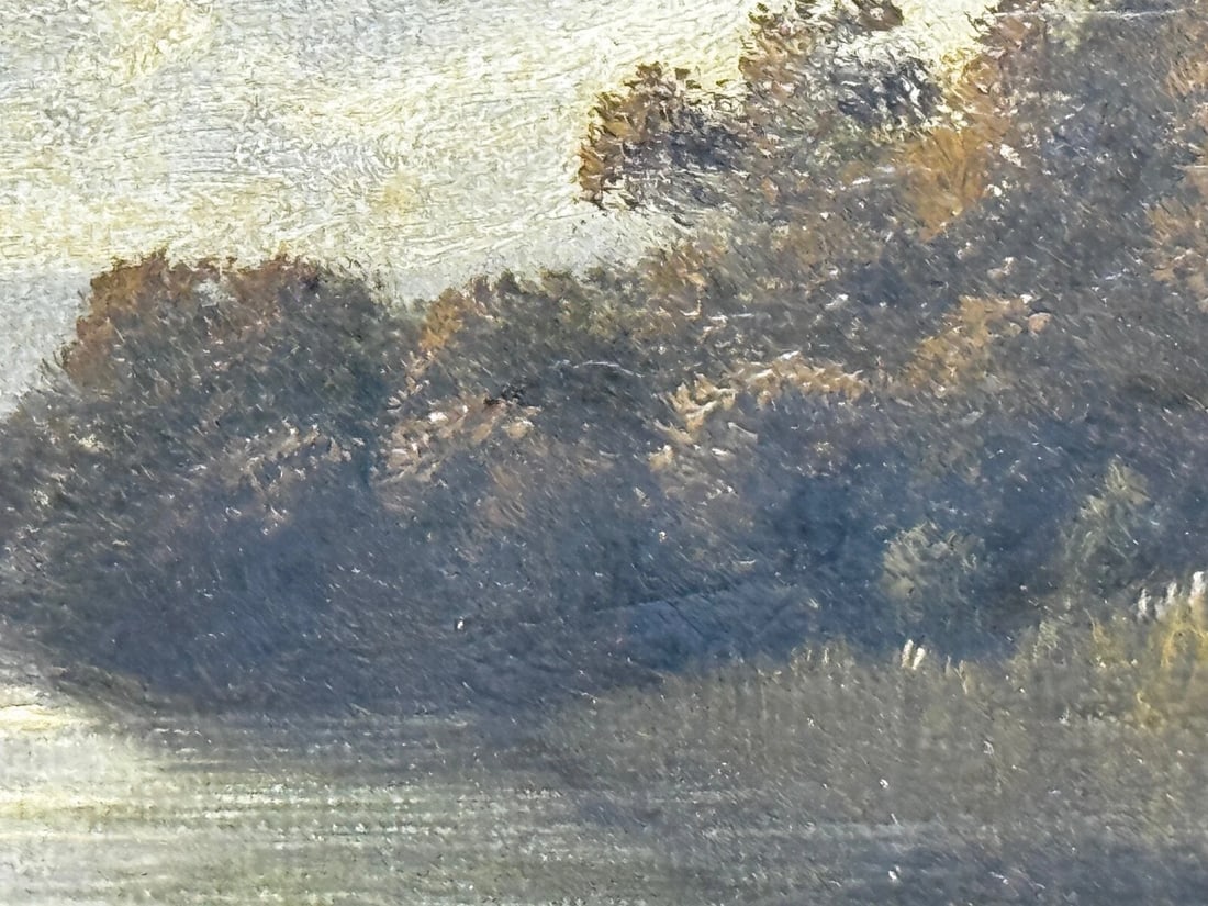 Angling Oil Painting Northern Pike Surfacing Caught By Arthur Roland Knight 1890 - 19