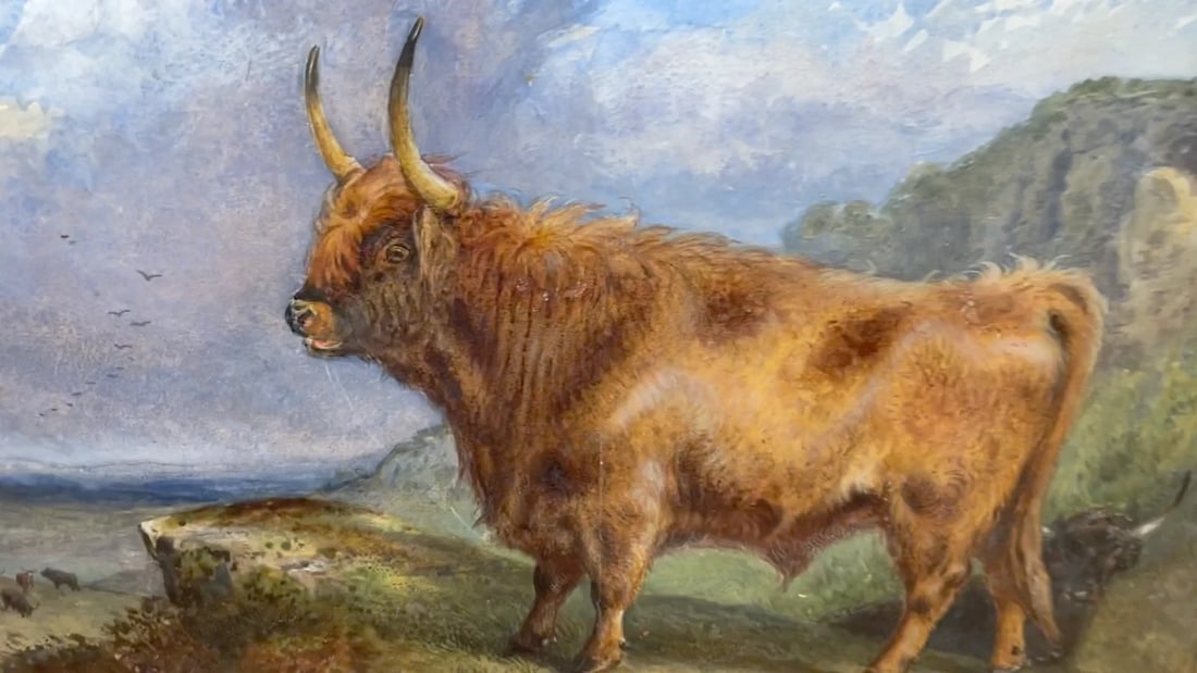 19th Century Scottish Highland Painting Cattle By Aster Richard Chilton Corbould - 2