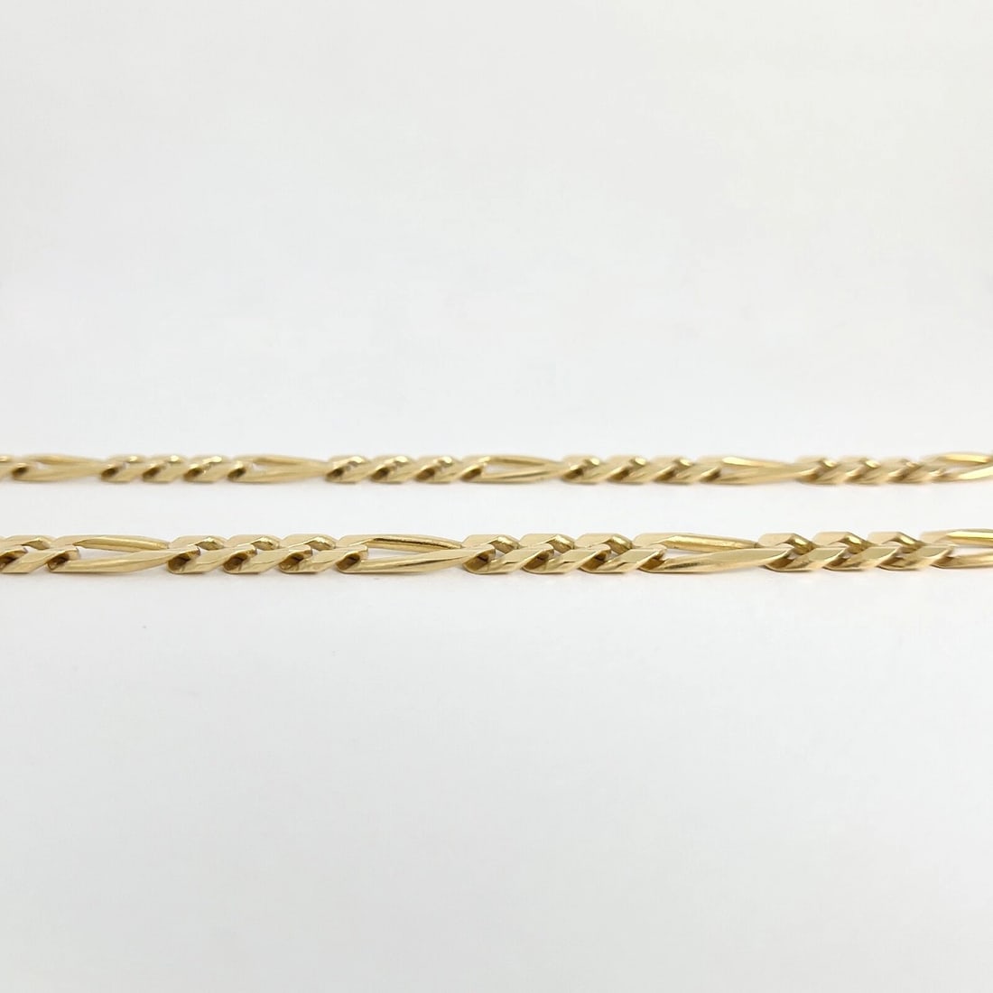 Italian Figaro Chain Necklace 14K Yellow Gold, 21 Inches, 6.8 mm, 40.23 Grams - 6