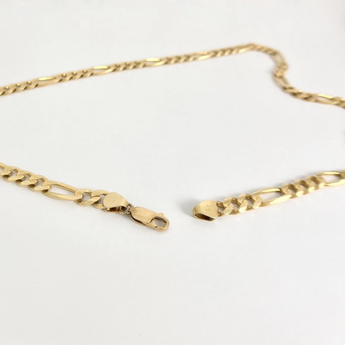 Italian Figaro Chain Necklace 14K Yellow Gold, 21 Inches, 6.8 mm, 40.23 Grams - 7