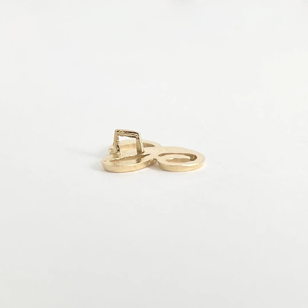 Letter C Initial Necklace Pendant Charm 14K Yellow Gold, .47 Grams - 6