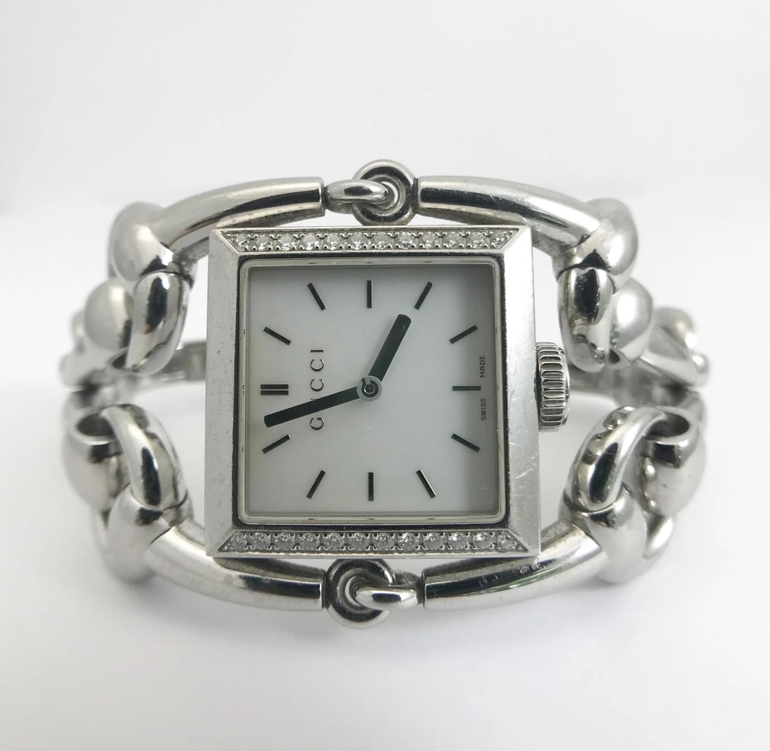 Gucci Signoria Diamond Stainless Steel Watch, Mother of Pearl Face, YA116307 - 8