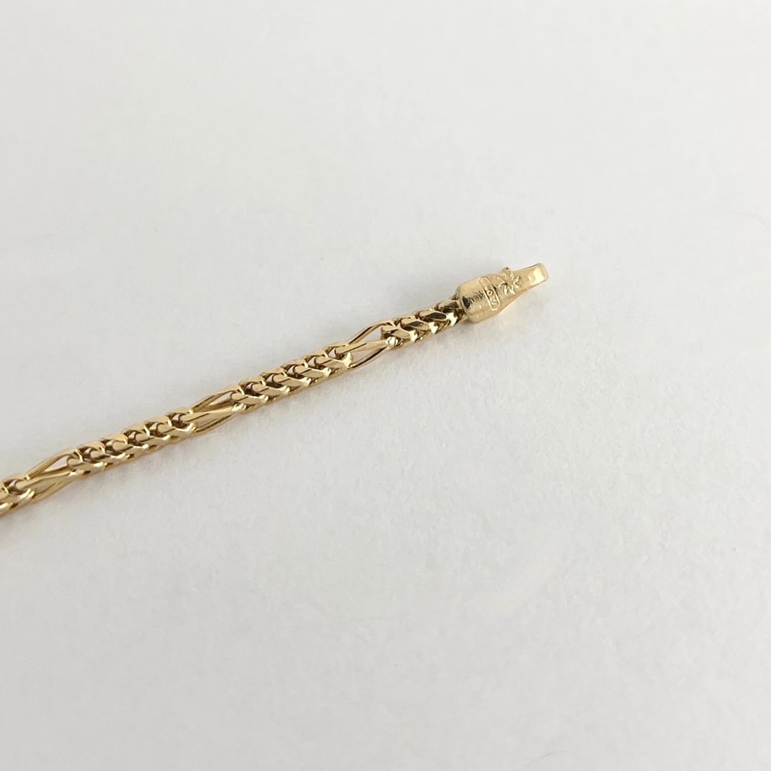 Italian Rounded Wheat Chain Necklace 14K Yellow Gold, 16 Inches, 2 mm, 6.41 Gram - 6