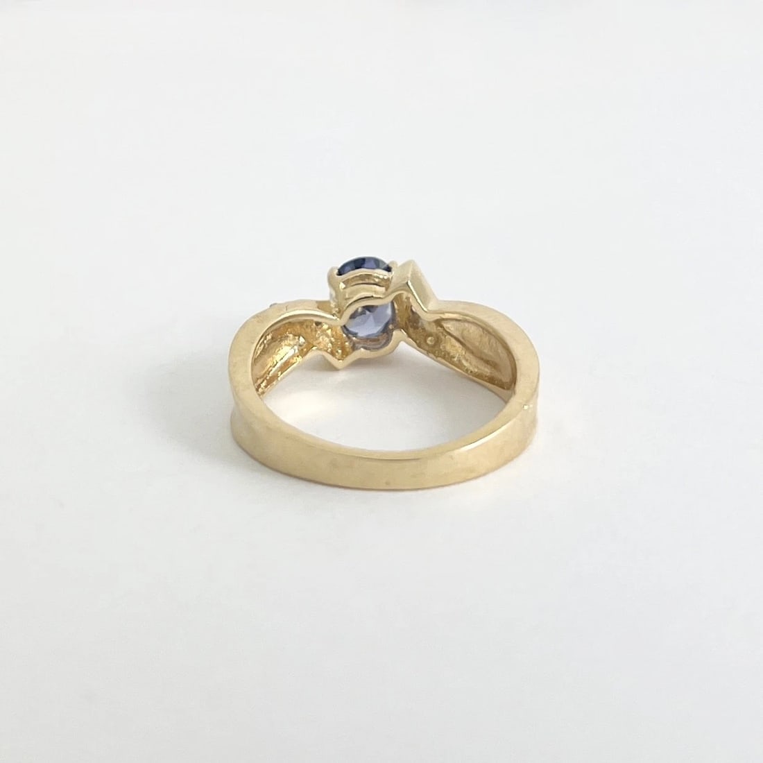 Blue Tanzanite Diamond Statement Ring 14K Yellow Gold, 3.67 Grams - 6