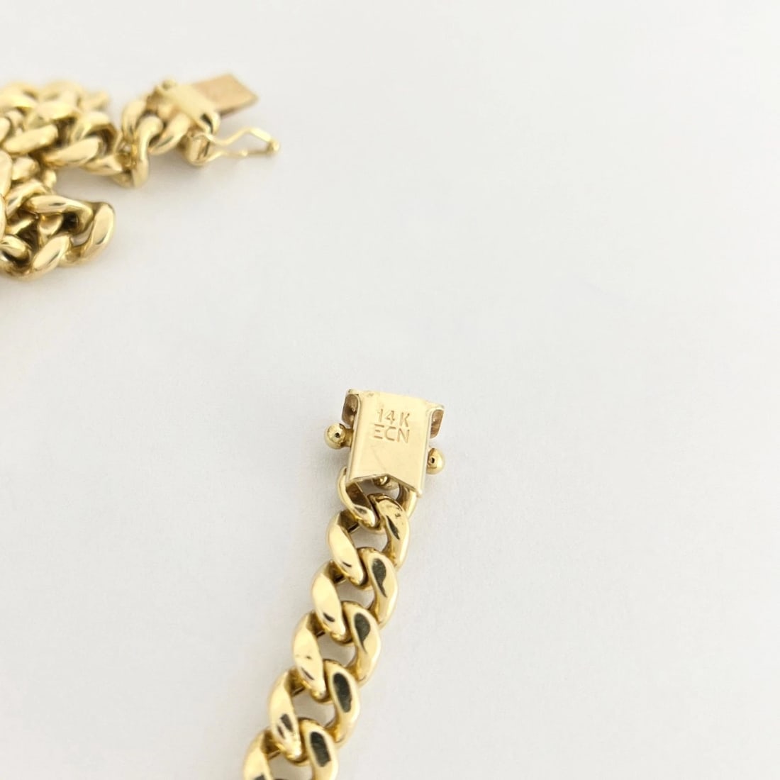 Long Curb Cuban Chain Necklace 14K Yellow Gold, 24.5 Inches, 6.8 mm, 32.05 Grams - 9
