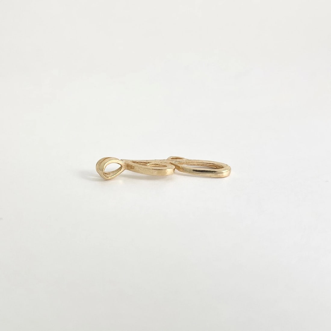 Estate Letter J Initial Pendant Charm 12K Yellow Gold, 1.97 Grams - 5