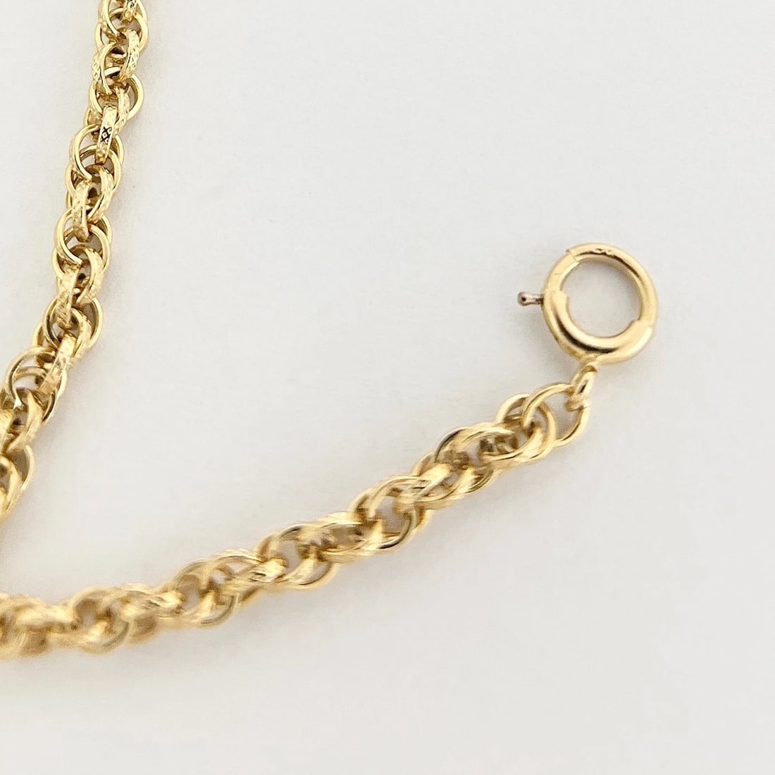 Long Twisted Rope Chain Necklace 14K Yellow Gold, 29.5 Inches, 3.2 mm, 18.55 Gr - 7