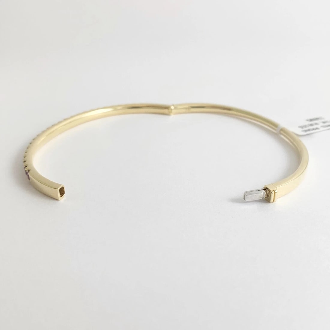 Ruby Gemstone Bangle Bracelet 14K Yellow Gold, 2.25 CTW, 15.05 Grams - 9
