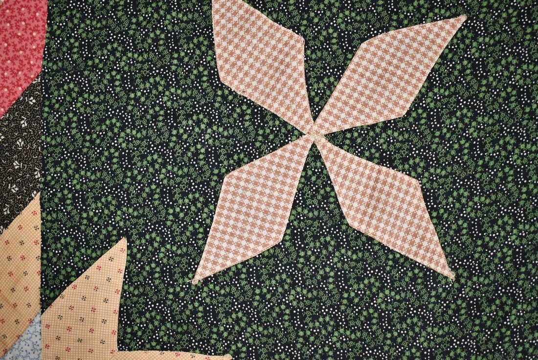 1890's PA Mennonite Star of Bethlehem Quilt - 5