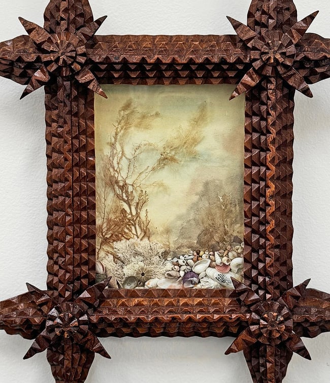 Tramp Art Diorama Frame Stars & Sea Shells - 2