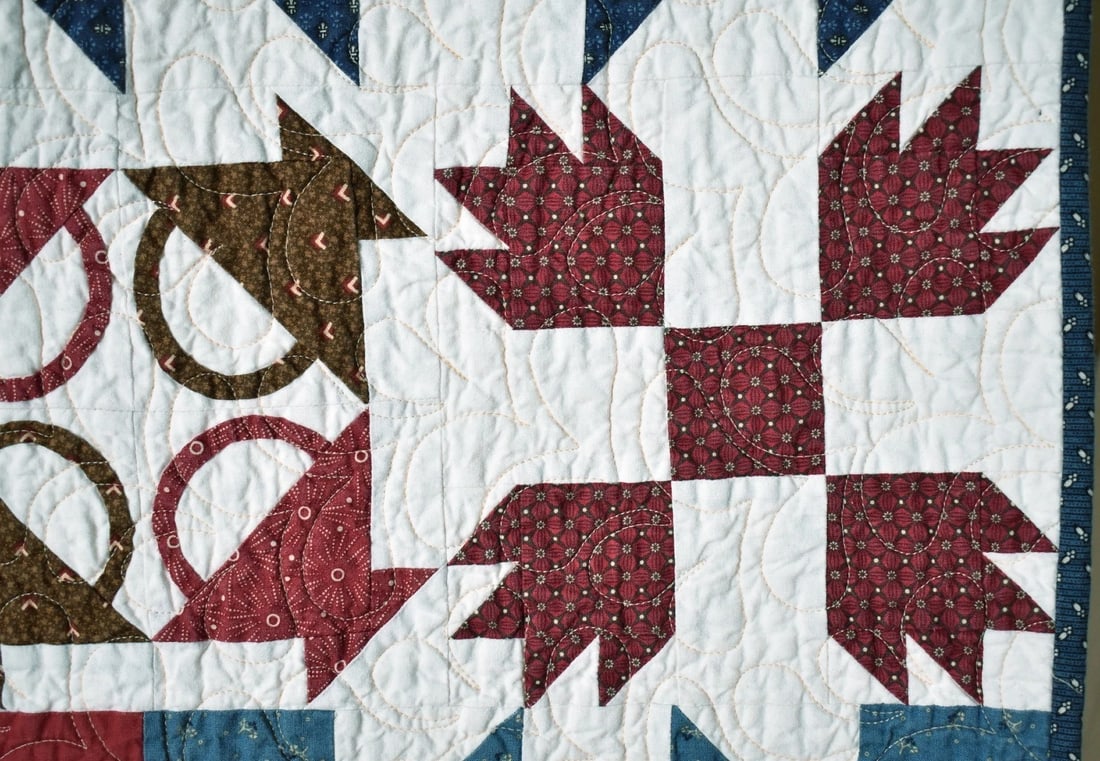 Friendship Sampler Quilt w/American Flag - 6