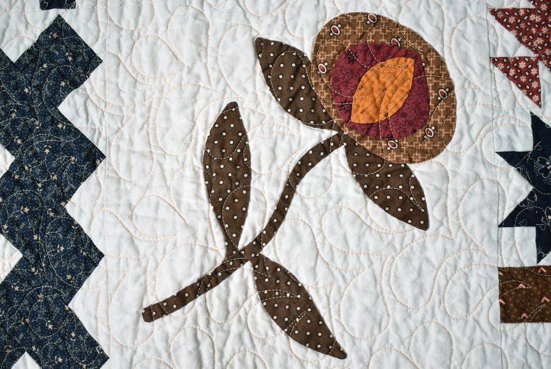 Friendship Sampler Quilt w/American Flag - 9