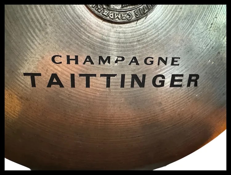 Vintage Orfevrerie French Signed Taittinger Pewter Double Magnum Champagne Bucket - 10