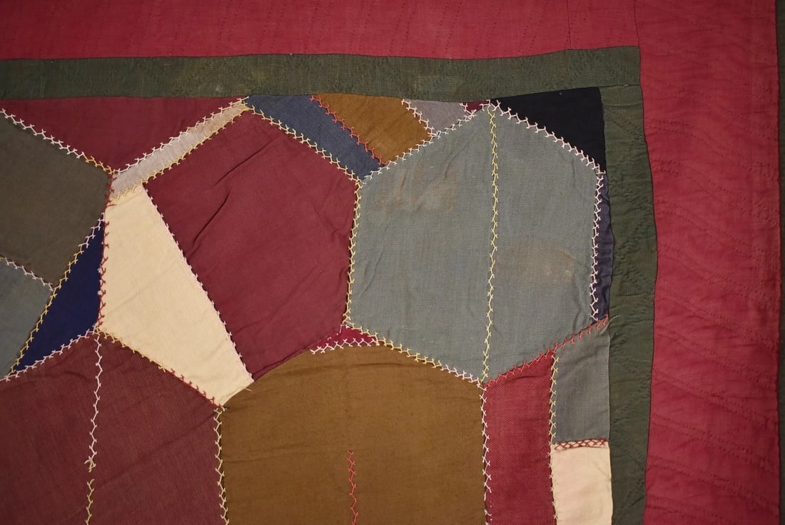 Rare 1880's Amish Crazy Quilt, Published - 3