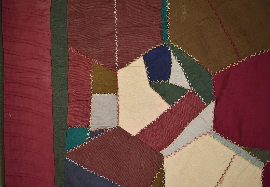 Rare 1880's Amish Crazy Quilt, Published - 4