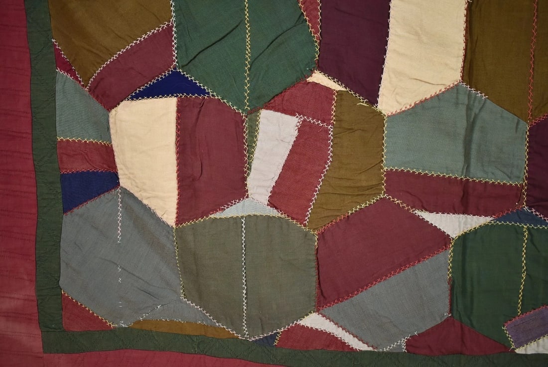 Rare 1880's Amish Crazy Quilt, Published - 5