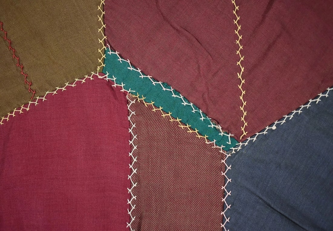 Rare 1880's Amish Crazy Quilt, Published - 8