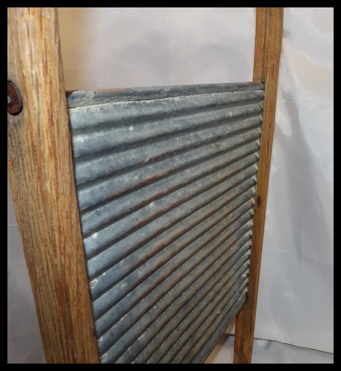 Rare Antique Bent Wood Wash Board - 7
