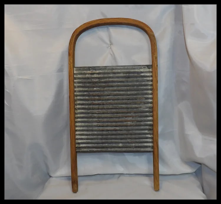 Rare Antique Bent Wood Wash Board - 8
