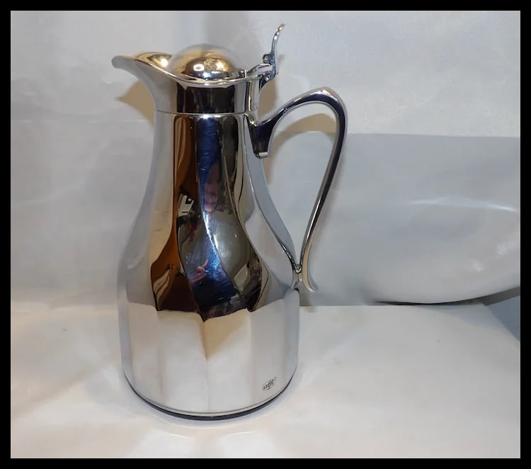 Vintage MCM Alfi West Germany Chrome Coffee Carafe - 12