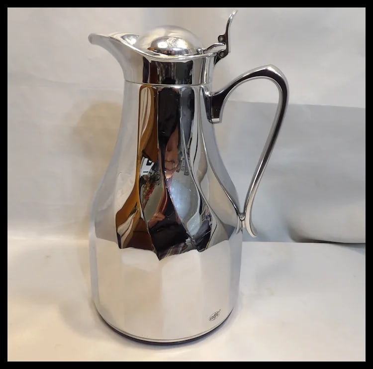 Vintage MCM Alfi West Germany Chrome Coffee Carafe - 2