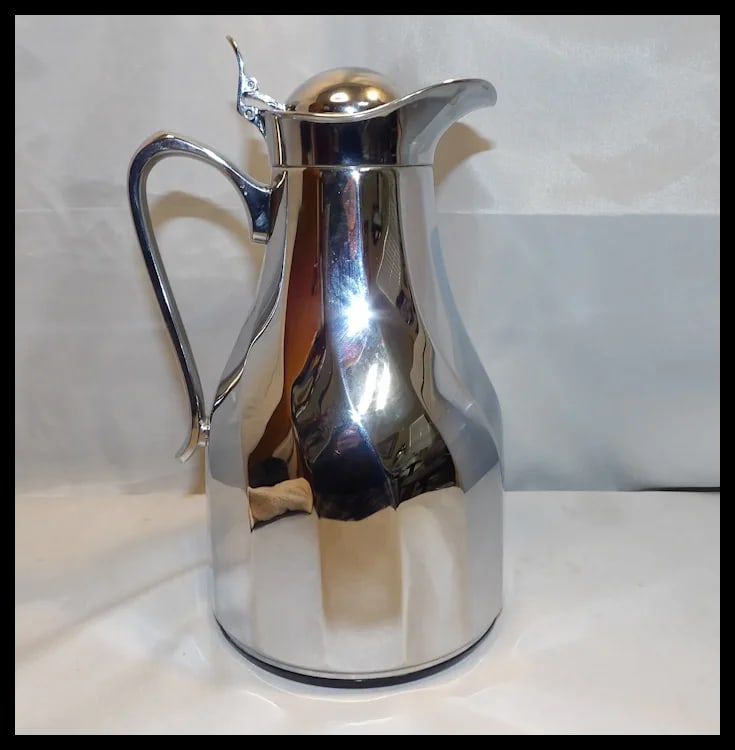 Vintage MCM Alfi West Germany Chrome Coffee Carafe - 4