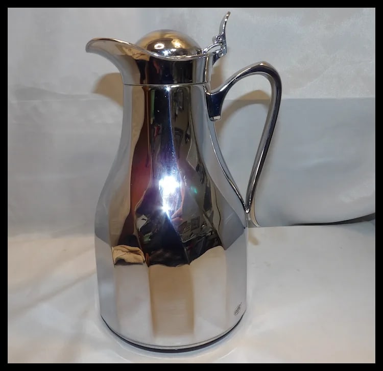 Vintage MCM Alfi West Germany Chrome Coffee Carafe - 6