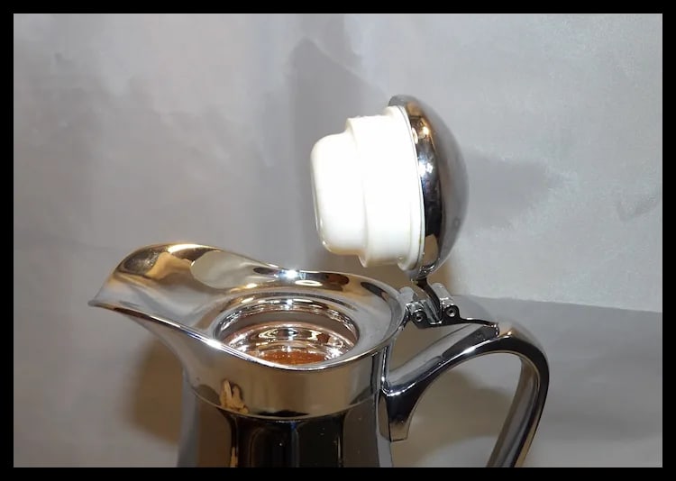 Vintage MCM Alfi West Germany Chrome Coffee Carafe - 8